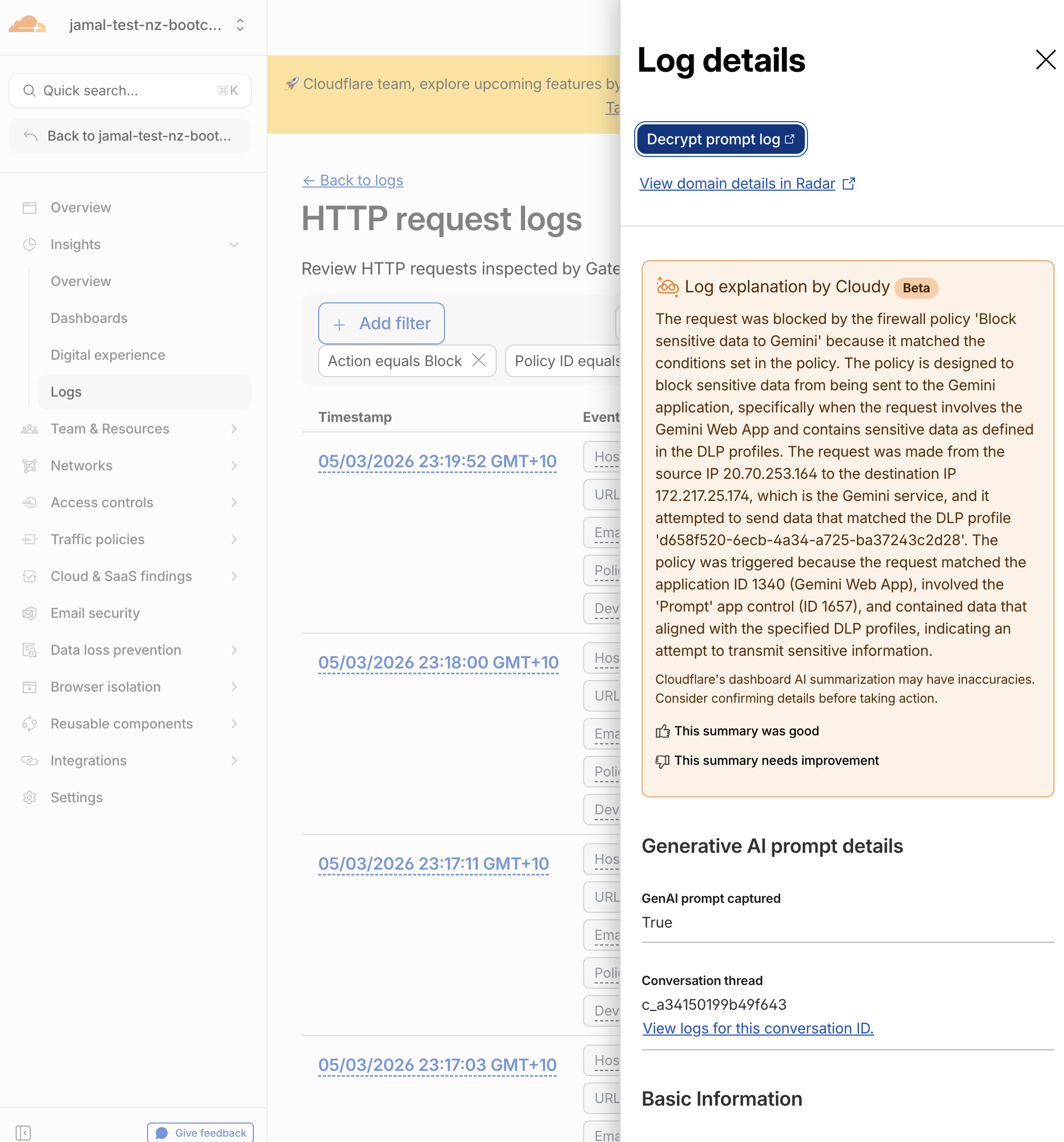 Decrypt payload log